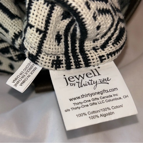 Thirty One Jewel Boho Aztec Rio Weave Reversable Tote Bag - Picture 8 of 9